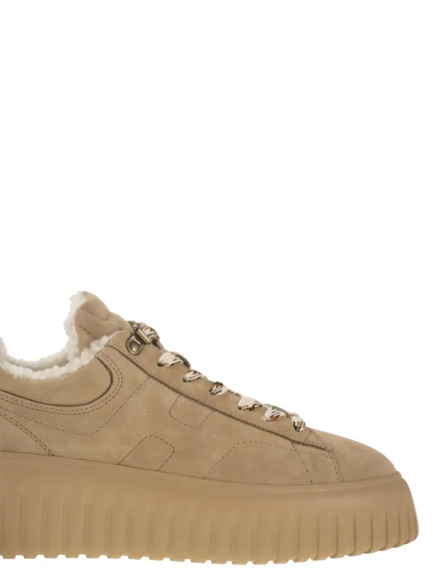 Thumbnail - Hogan Low-Top Sneaker - H-Stripes Nubuck Trainers - Gr. 40 (EU) - in Beige - für Damen