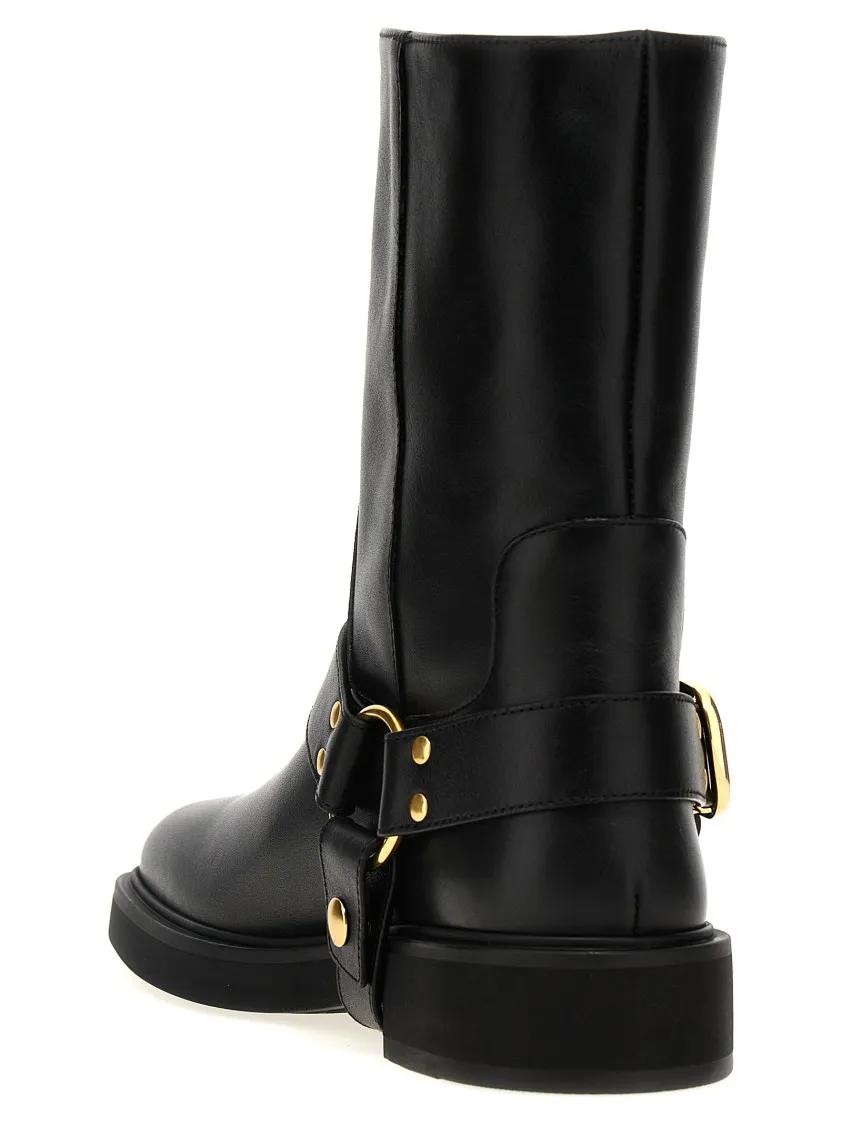 Thumbnail - Valentino Garavani Stiefel & Boots - V Logo Signature Biker - Gr. 39 (EU) - in Schwarz - für Damen