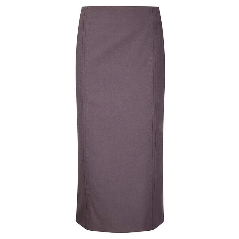 MM6 Maison Margiela Bleistiftrock High-Waisted Pencil Skirt With Side Zipper Grey