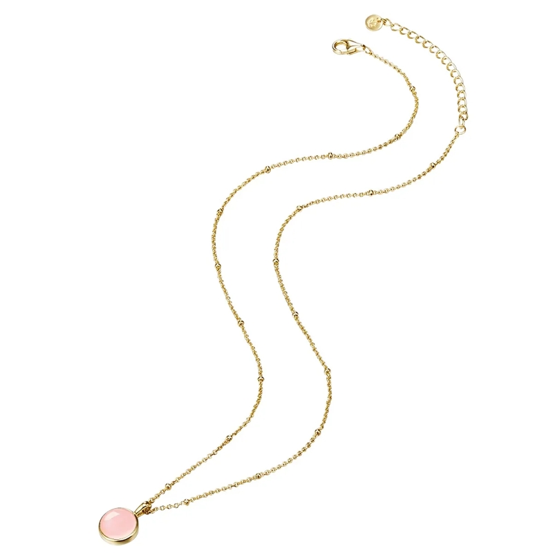 Glanzstücke München Mittellange Halskette Sterling Silber Halskette Rosenquarz gold(Image 3)