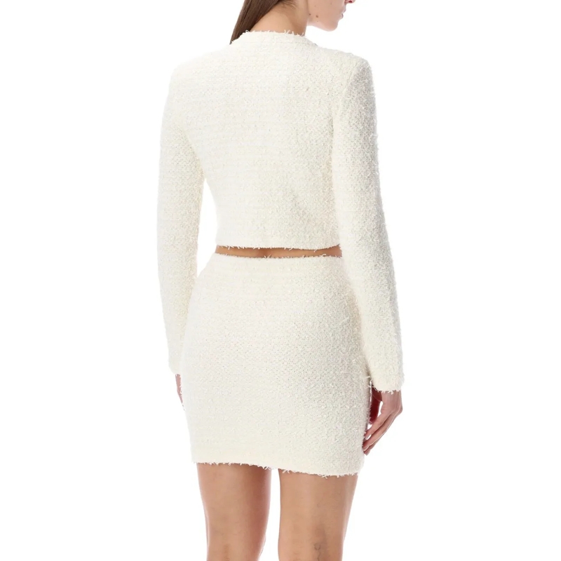 Self Portrait  Knit Cardi Jacekt Bianco weiß