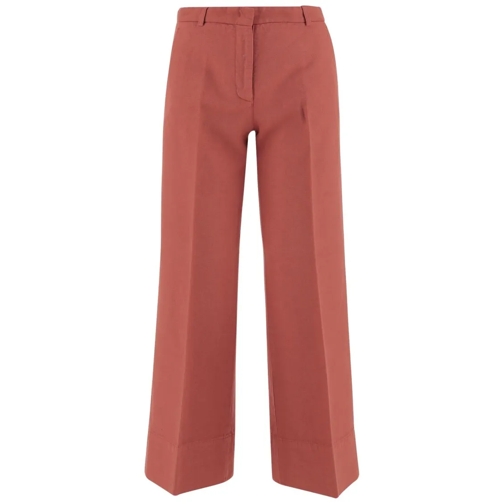QL2 Quelledue  Linen And Cotton Pants Orange