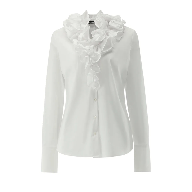 VAN LAACK Bluse Bluse Modern Fit Uni weiss