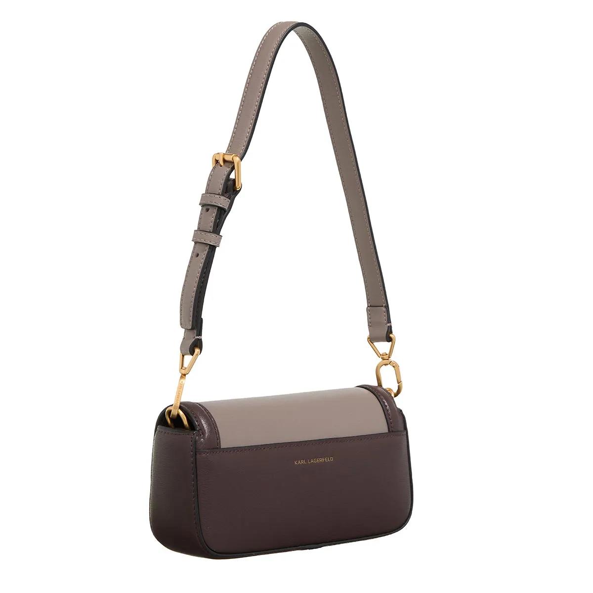 Karl Lagerfeld Crossbody bags K Ikonik 2.0 Leather Fl Shb St in zwart