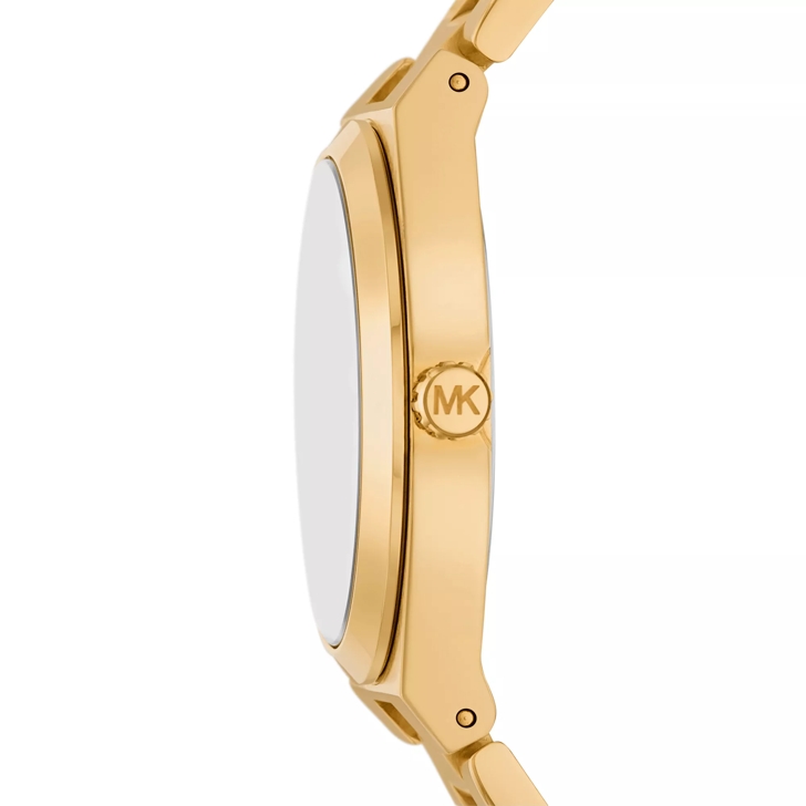 Michael Kors Lennox Three Hand Stainless Steel Watch Gold Tone Montre a quartz