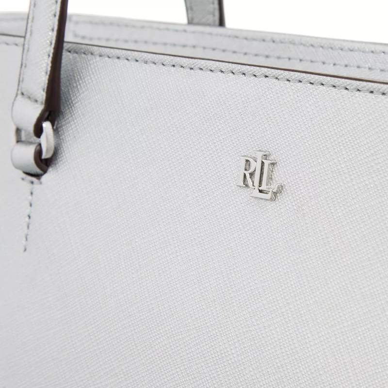 Lauren Ralph Lauren Shopper Karly Shpper Tote Medium Polished Silver(Image 4)