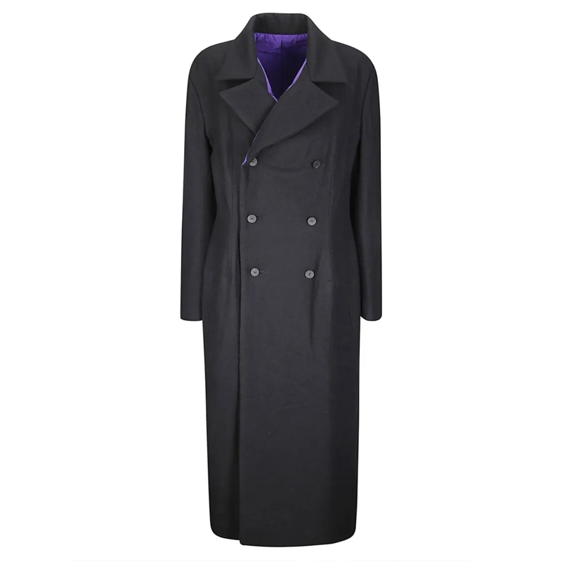 Yohji Yamamoto Bontjassen Double Breasted Coat Black