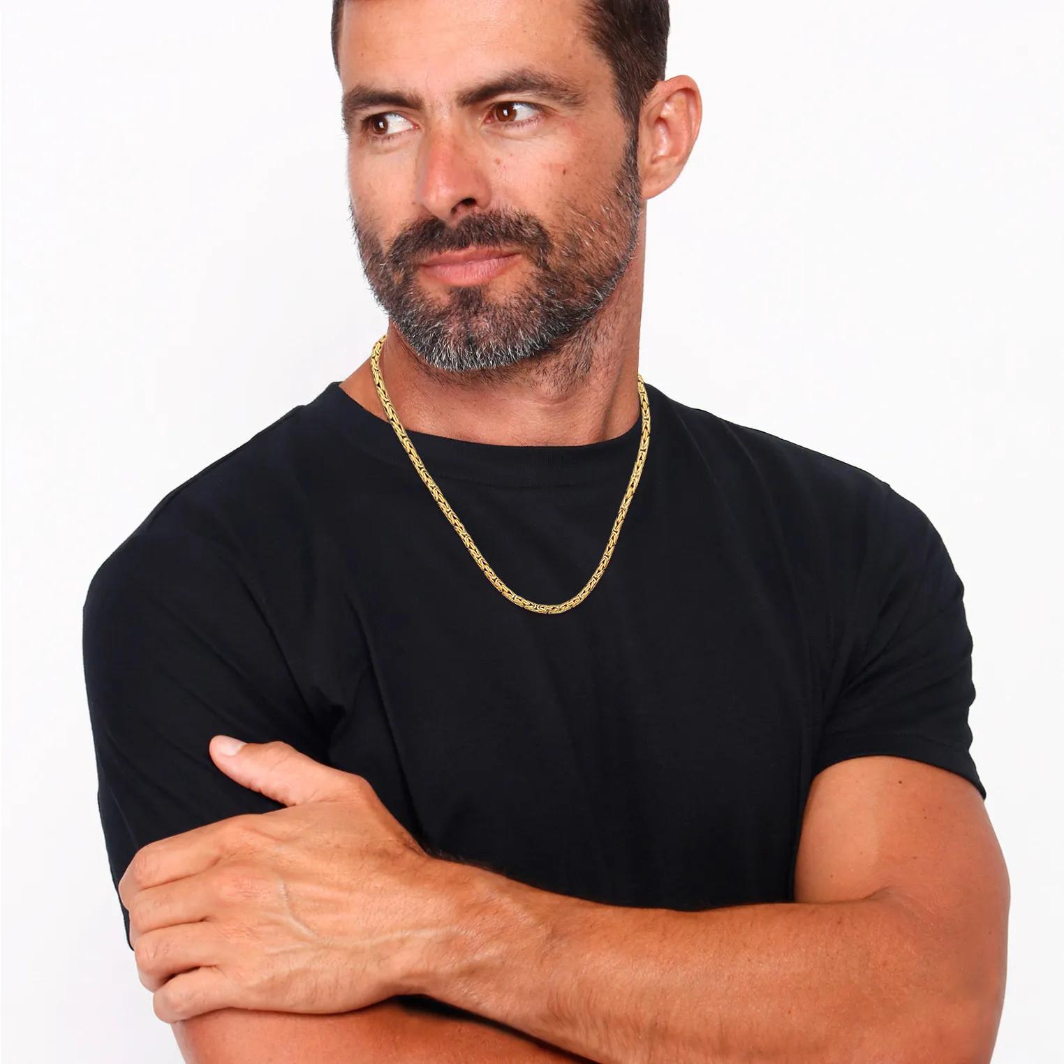 Thumbnail - Kuzzoi Halsketten - Halskette Herren Königskette Oxidiert 925 Sterling - Gr. unisize - in Gold - für Damen