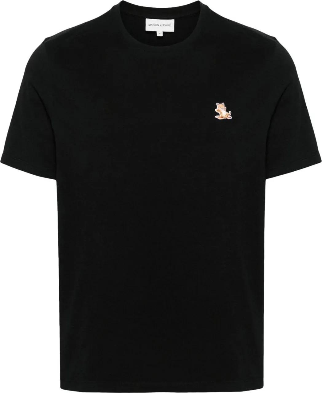 Thumbnail - Maison Kitsune - t shirt a applique chillax fox - Größe XXL - schwarz