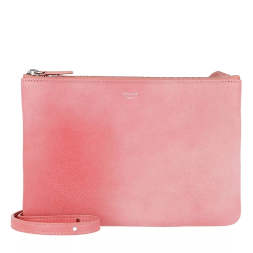 Celine Trio Bag Clutch Calfskin Pink Handväska med väskrem