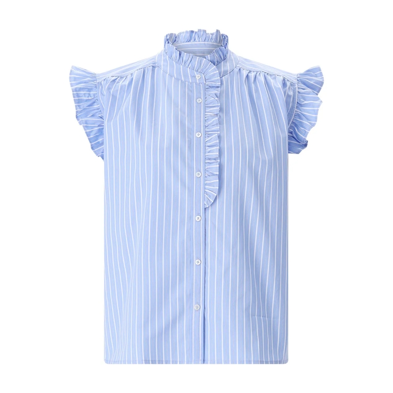 Emily can den Bergh Bluse Gestreifte Bluse blau