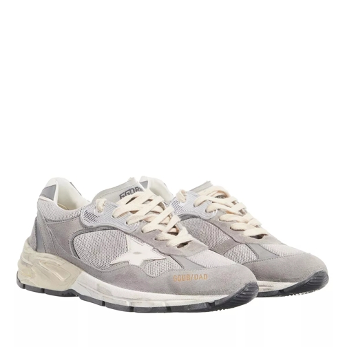 Golden Goose Dad Star Sneakers Grey Silver White lage-top sneaker