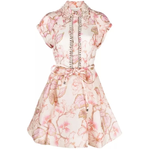 Zimmermann All-Over Floral Print Dress Pink 