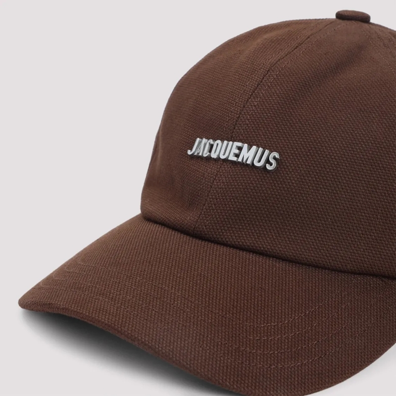 Jacquemus Hut Textured Cotton Baseball Cap Brown(Image 3)