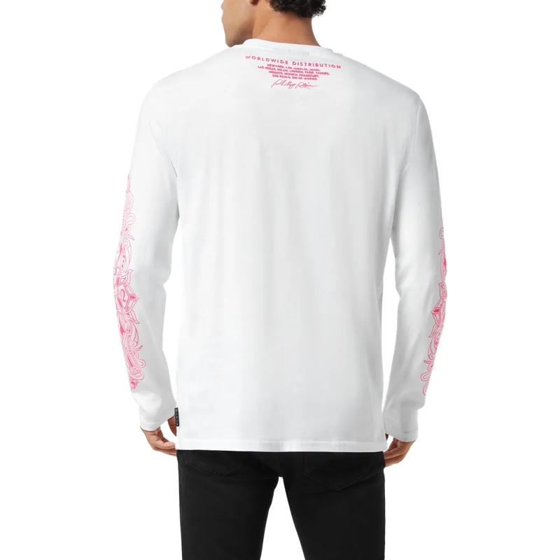 Philipp Plein T-Shirt T-Shirt Rundhalsausschnitt Ls Chrome weiss(Image 2)