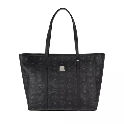 MCM Toni Visetos Shopper Medium Black Shopping Bag