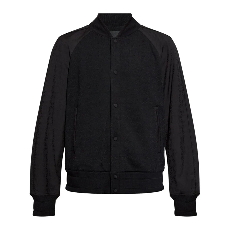 Givenchy  Monogram Wool Blend Varsity Jacket By Givenchy Black