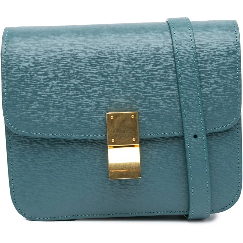 Celine Schultertasche Teen Liege Calfskin Classic Box blau