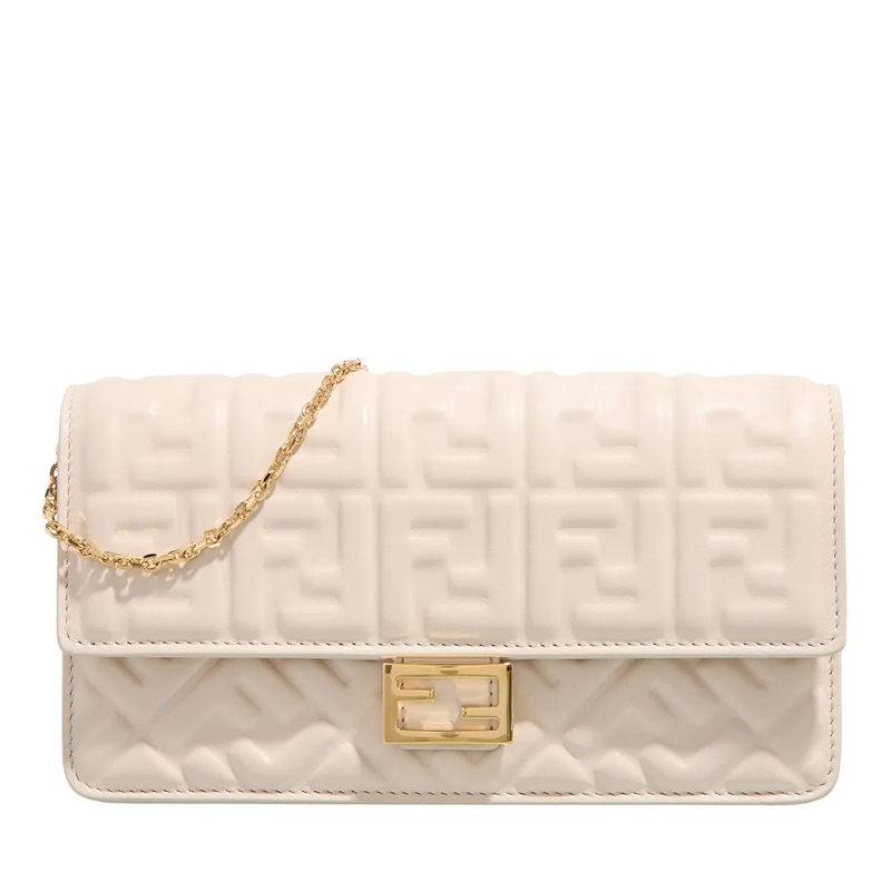 Fendi Baguette Bag Wallet On Chain Baguette Camelia