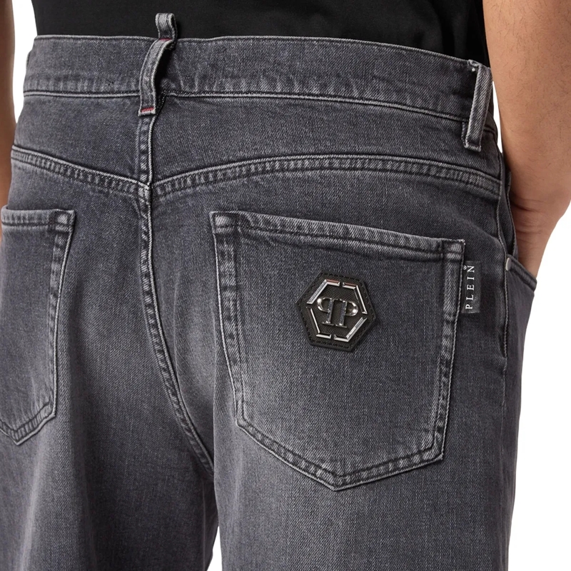 Philipp Plein Shorts Jeansshorts Formentera Fit grau