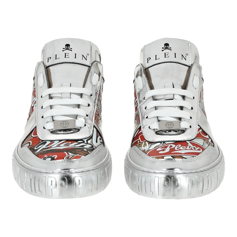 Philipp Plein Low-Top-Sneaker Lo-Top Turnschuhe Eagle silber(Image 2)