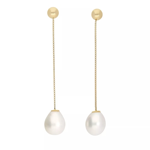 BELORO Drop Earrings Freshwater Pearls  Yellow Gold Drop Earring