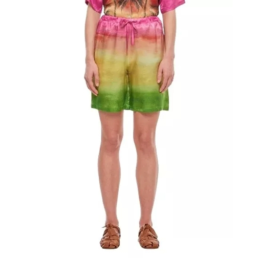 Gio Giovanni Gerosa Rainbow Silk Shorts Multicolor 