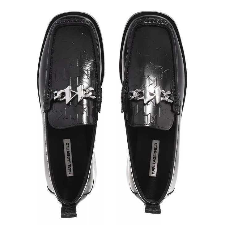 Karl Lagerfeld MOKASSINO II Monoboss Chain Loaf Black Lthr Mocassin