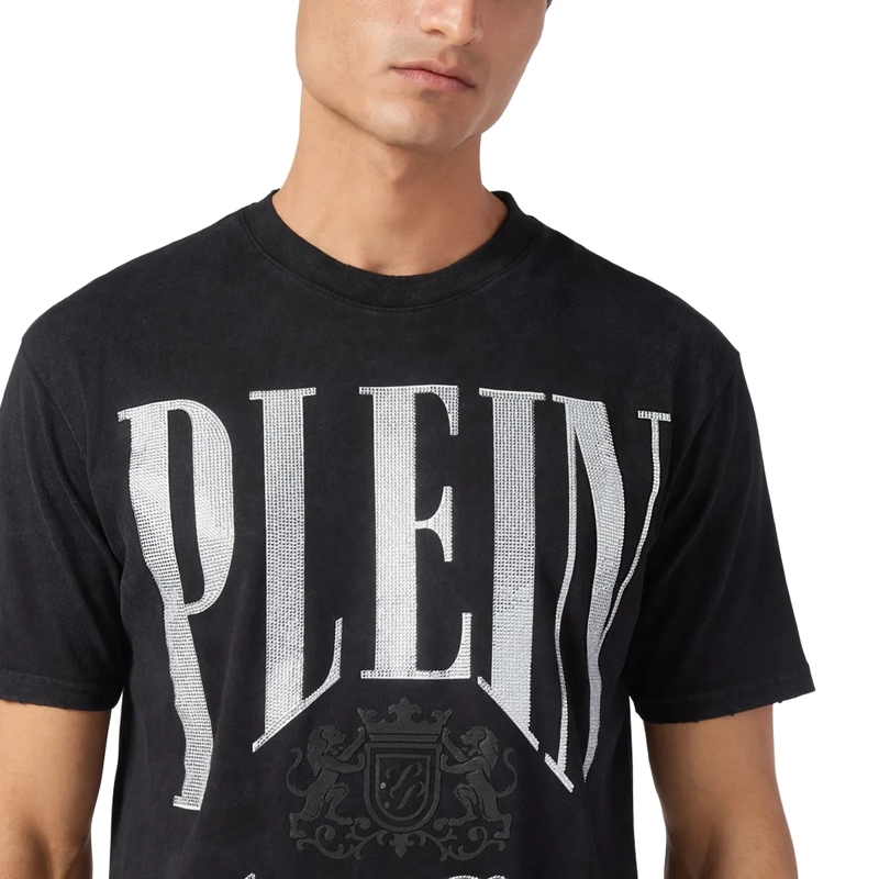 Philipp Plein T-Shirt T-Shirt Racing Mit Schmucksteinen schwarz(Image 10)