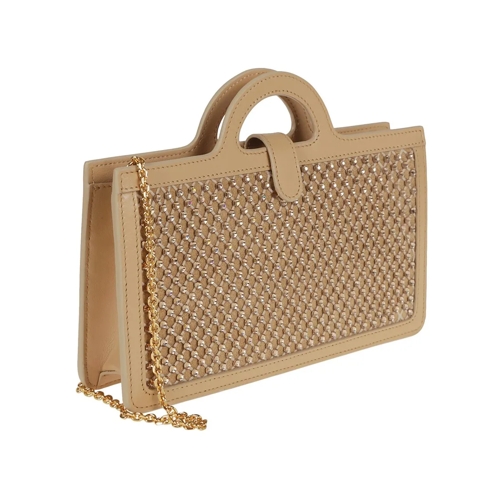 Marni Porte-monnaie Calfskin Long Wallet With Rhinestone Mesh Brown (Image 3)