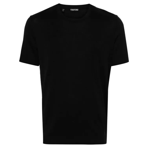 Tom Ford Black Crew Neck Knitted T-Shirt Black 