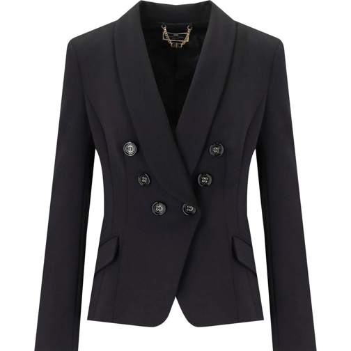 Elisabetta Franchi Blazer Black Double-breasted Blazer Black schwarz