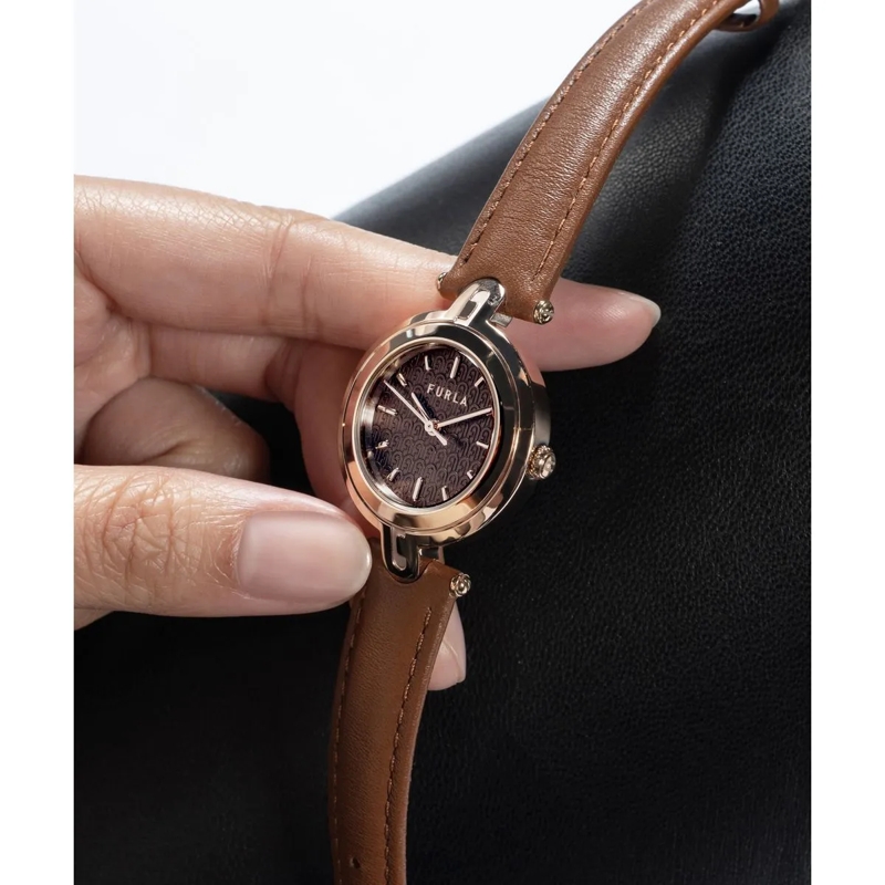 Furla Quarzuhr Quarz Analog Uhr Furla Arch-Bar braun(Image 2)