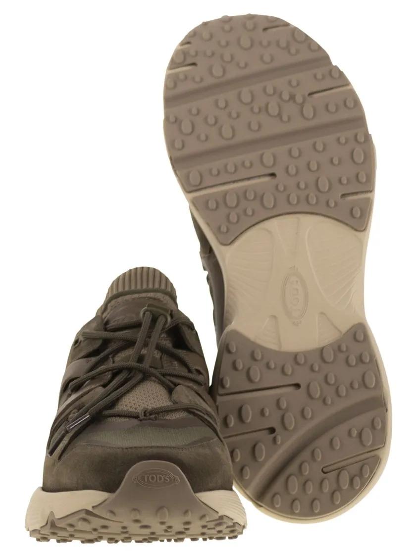 Thumbnail - Tod's Low-Top Sneaker - Leather And Technical Fabric Sneakers - Gr. 11 - in Beige - für Damen