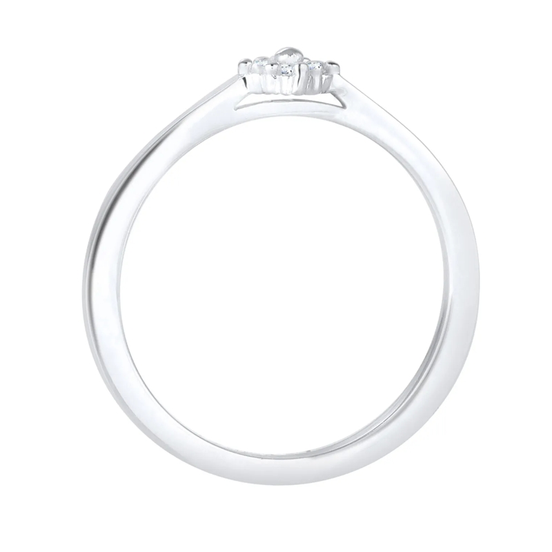 Elli Diamantring Ring Verlobung Klassisch Diamant 0.06 ct. 925 Silb silber(Image 3)