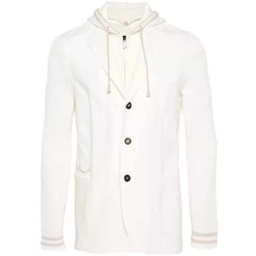 Eleventy Hooded Jacket White 