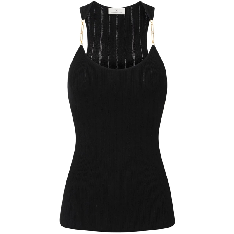 Elisabetta Franchi T-shirt Top Black schwarz