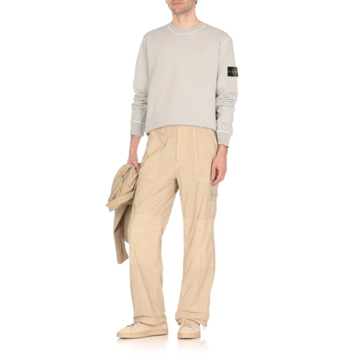 Stone Island Sweatshirts Grey Cotton Logoed Sweatshirt Grey (Image 2)