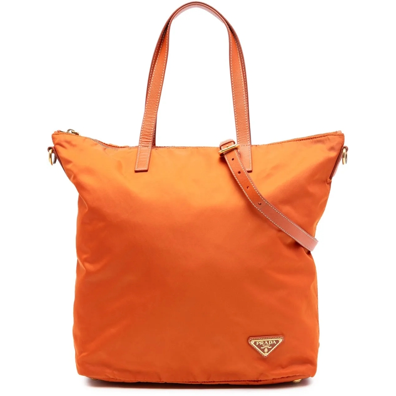 Prada Schultertasche Tessuto Satchel orange