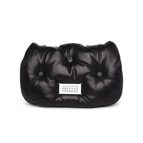 Maison Margiela Glam Slam' Black Nappa Leather Bag Black Schoudertas