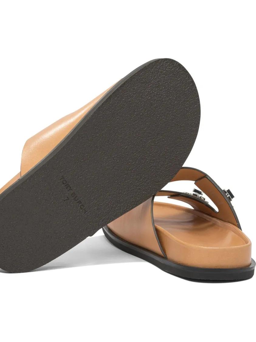 Thumbnail - Tory Burch Sandalen - Bovine Leather Sandals With Minimalist Silhouette - Gr. 7_5 - in Orange - für Damen