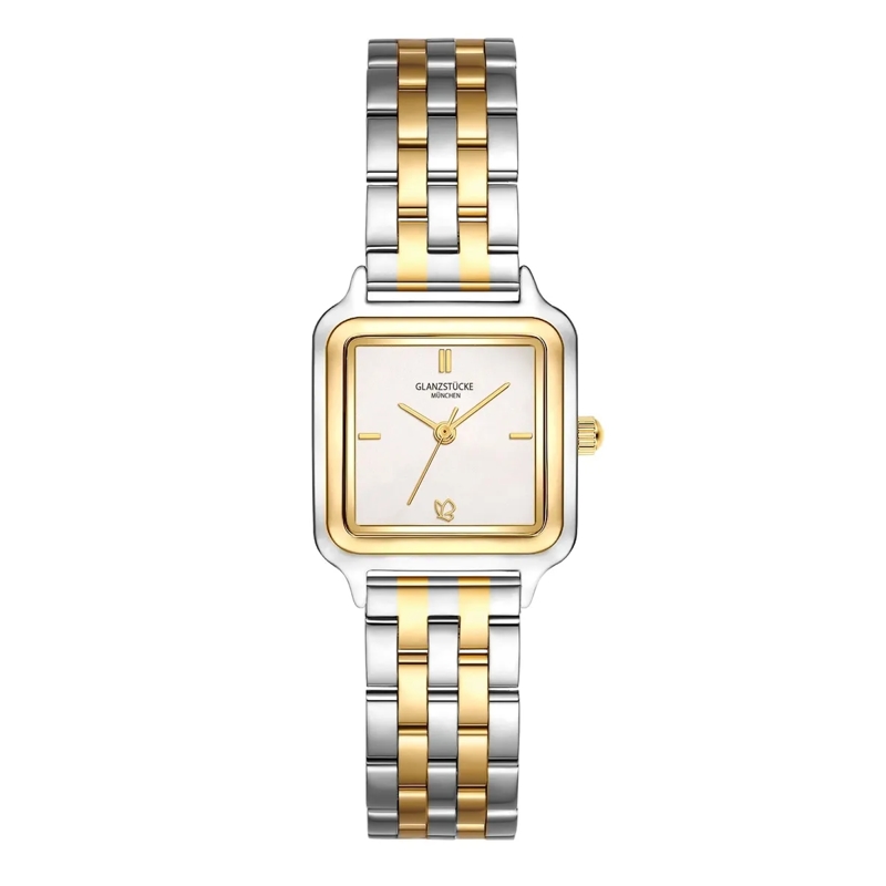 Glanzstücke München Automatikuhr Damen Armbanduhr Edelstahl silber