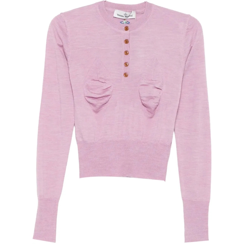 Vivienne Westwood T-shirt Tit Jumper Pink Melange rose