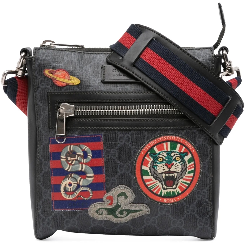 Gucci Sac à bandoulière GG Supreme Night Courrier Messenger Bag schwarz