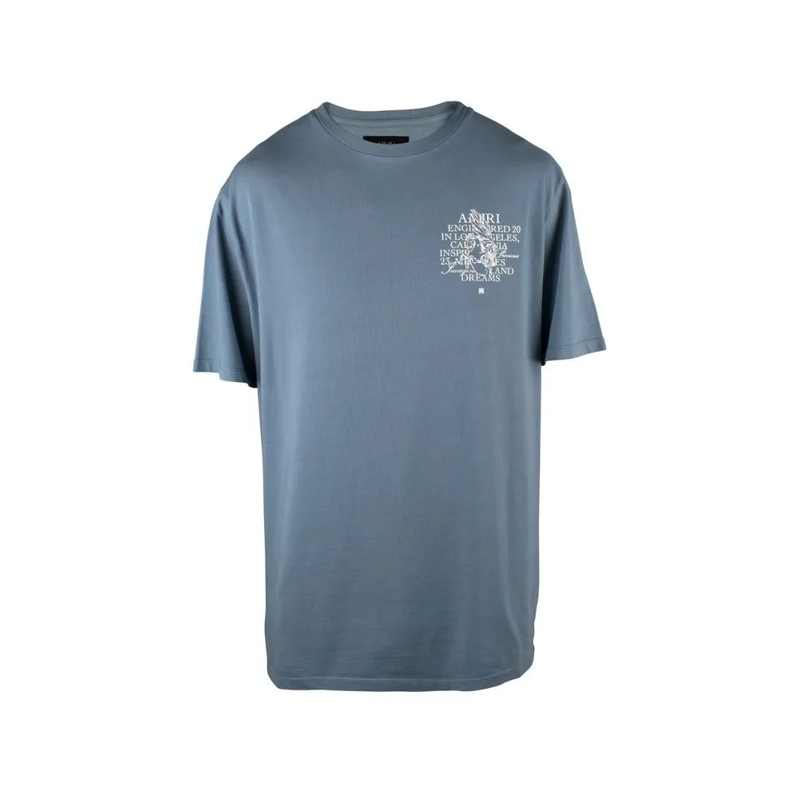 Amiri T-shirt Graphic Cotton T-Shirt With Iconic Logo Detail Blue