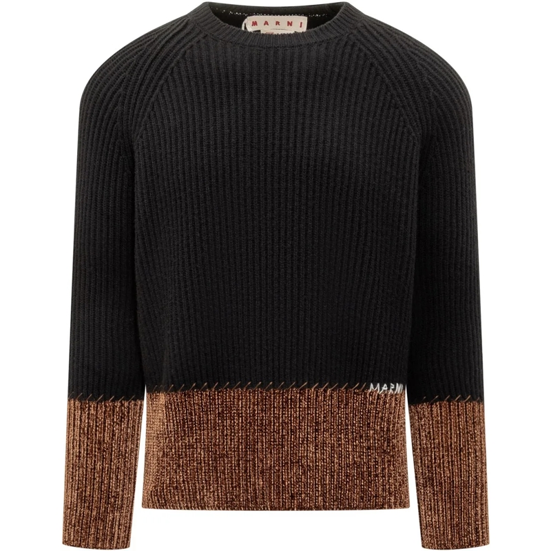 Marni  Maglione Nero e Marrone Marni schwarz