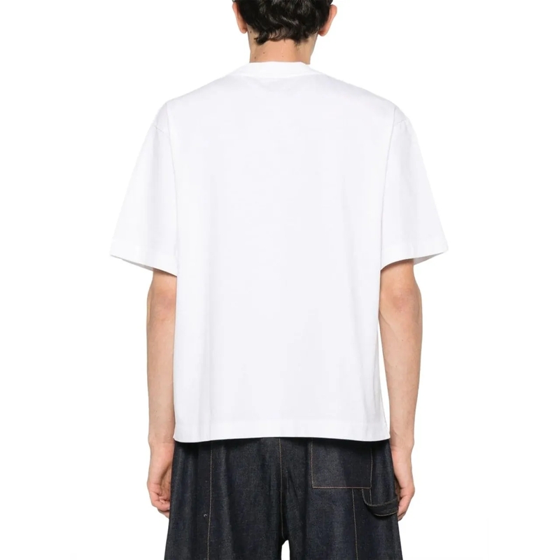 Off-White T-shirt Oversized T-Shirt With Contrasting Logo Print White(Image 7)