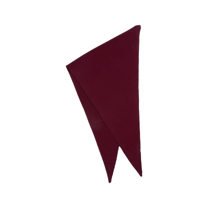 Mvm Écharpe légère Triangular Burgundy Scarf In Soft Knit Fabric Black