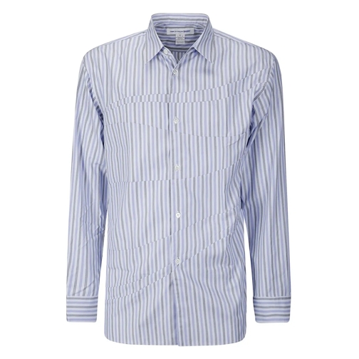 Comme des Garcons Hemden Blue Cotton Striped Shirt Blue