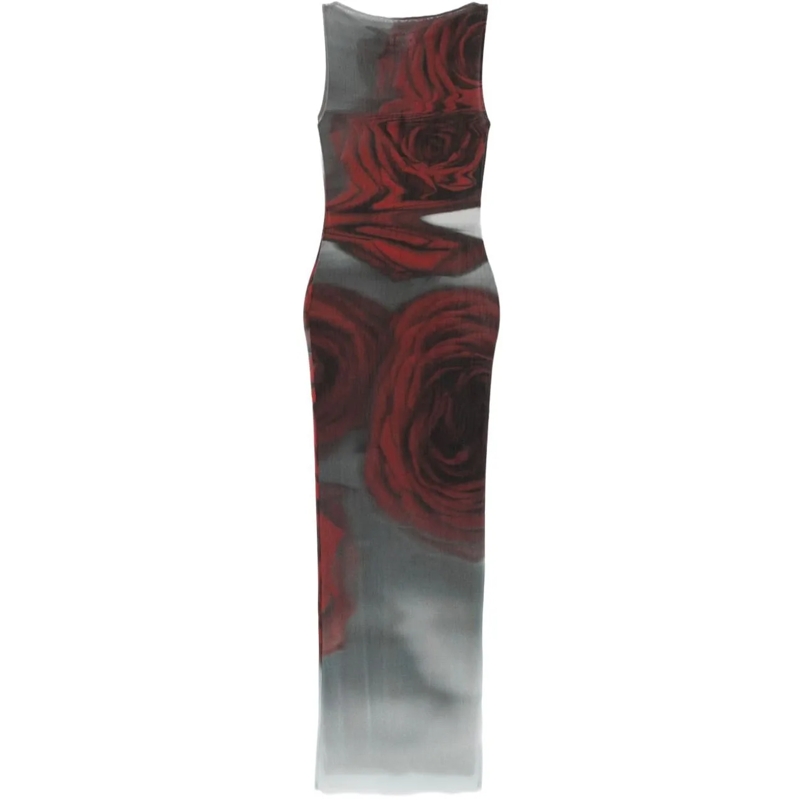 Jean Paul Gaultier Robe midi Dresses Whitegreyred weiß